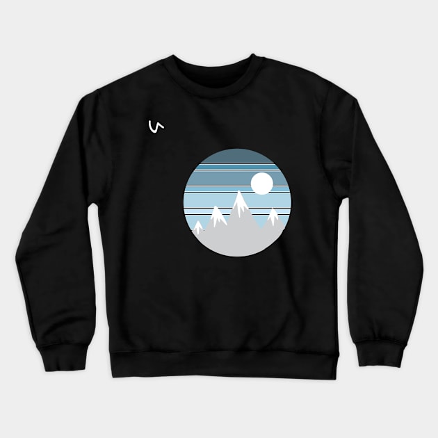 Mountain Circle Blue Sky Crewneck Sweatshirt by Richardsonh25